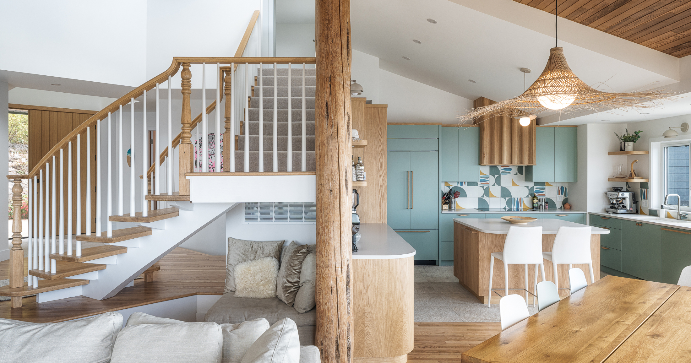 Custom cabinetry and colour combine to make the house not only functional but also a work of art